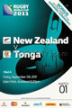 New Zealand v Tonga 2011 rugby  Programme
